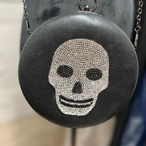🖤☠️NWOT-GORGEOUS RHINESTONE SKELL EVENING PURSE☠️🖤